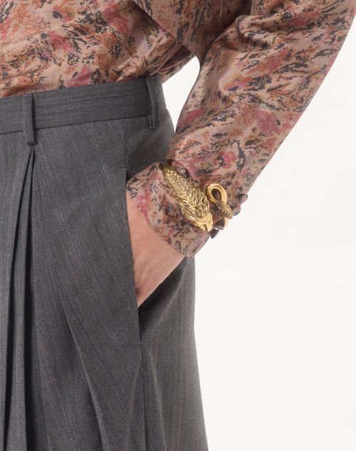 Valentino Garavani - Rigid Metal Zoomorphe Bracelet - Brass - Man - Accessories