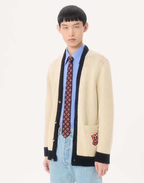 Valentino Garavani - Valentie Patterned Tie In Silk, Wool, And Jacquard - Bordeaux/multicolour - Man - Ties