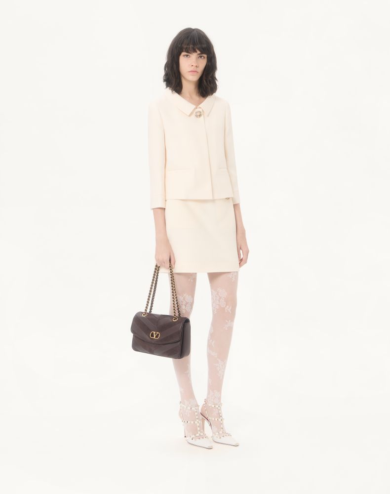 Valentino Crepe Couture Jacket Woman Ivory 36