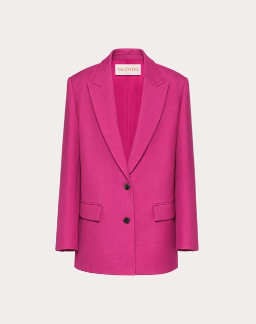 Valentino - Blazer In Double Compact Drill - Full Pink - Woman - Shelve - Pap Tema 2