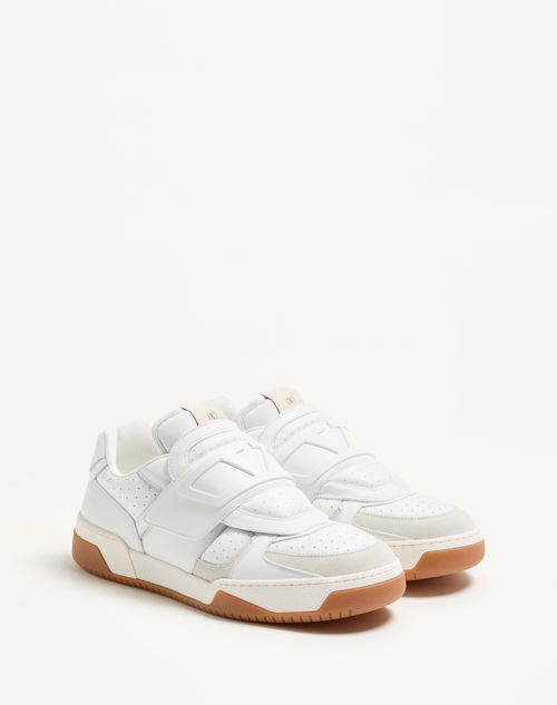 Valentino Garavani - Joie De Jouer Low-top Trainer In Nappa Calfskin - White - Man - Trainers