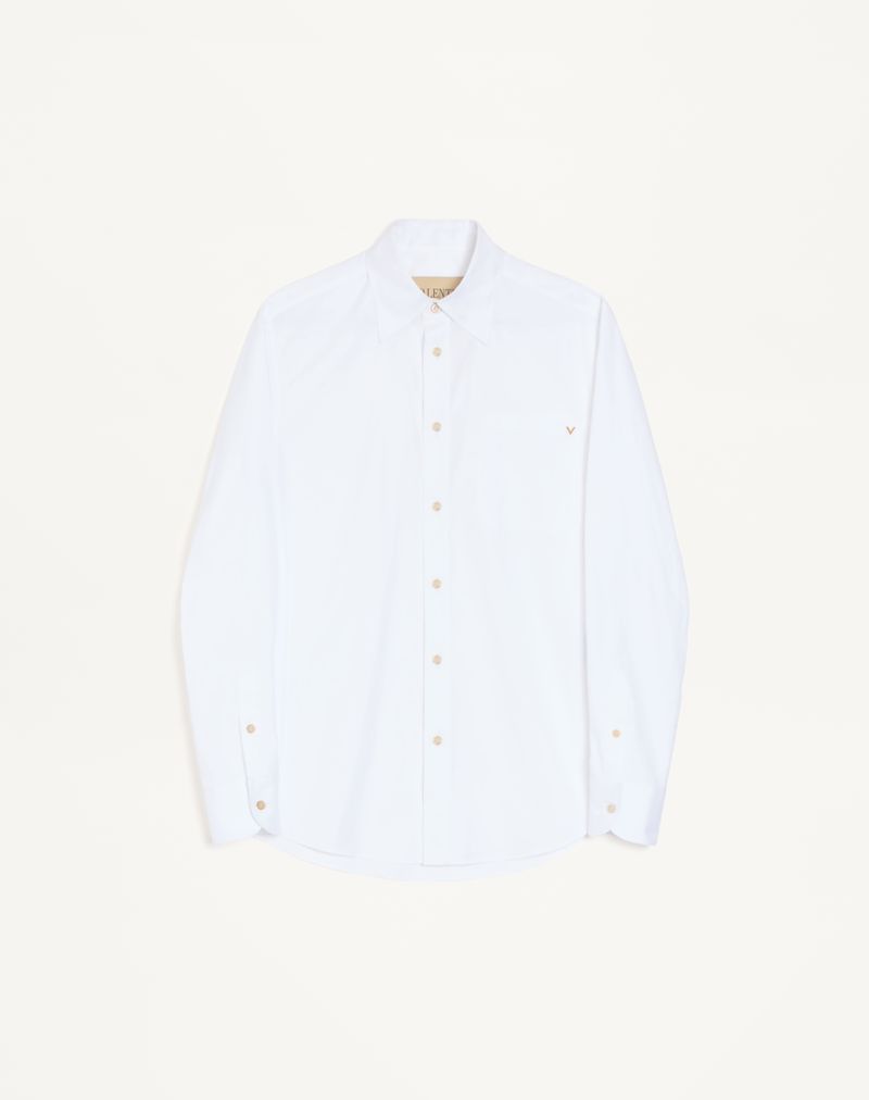 Chemise Oxford Coton VGold Blanc — Valentino