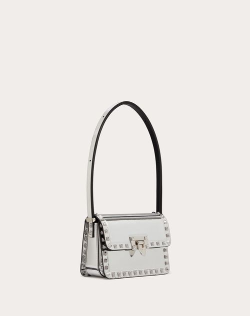 Valentino Garavani - Small Rockstud23 Mirror-effect Calfskin Shoulder Bag - Silver - Woman - Gifts For Her