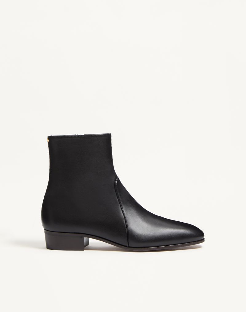 Pat Bottines Chevreau Noir — Valentino