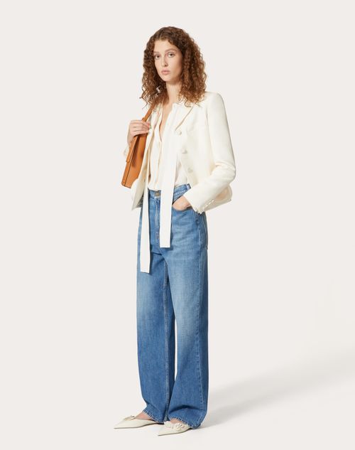 Valentino - Denim Trousers - Denim - Woman - Denim