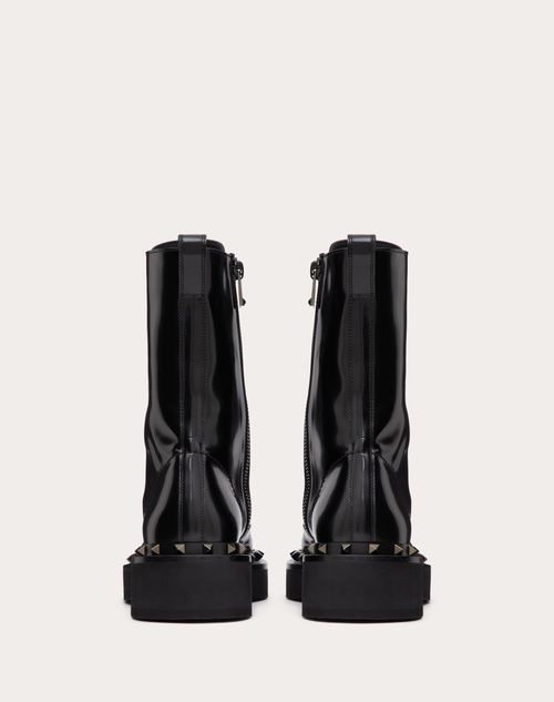 Valentino Garavani Roman Stud Calfskin Combat Boots