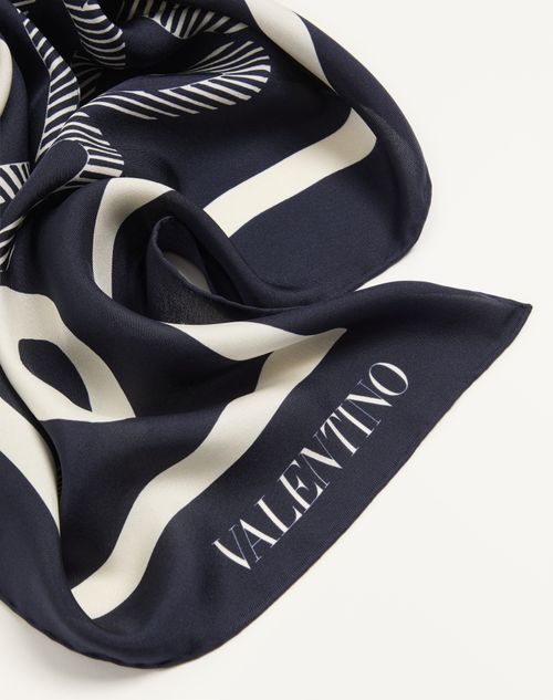 Valentino Garavani - Le Fou De L'archive Silk Scarf From The Valentino Archive - Black/ivory - Woman - Soft Accessories