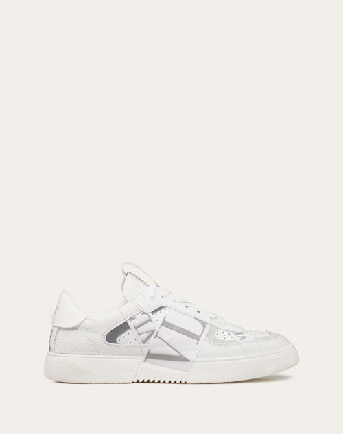 Calfskin Vl7n Sneaker With for Man in White/ice Valentino US