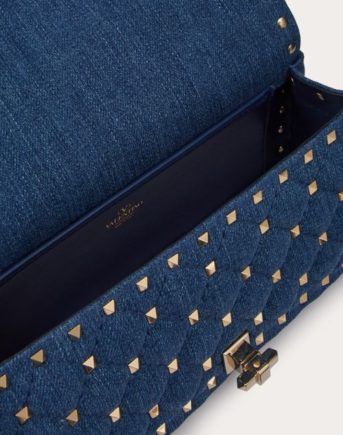 Valentino Garavani Rockstud Spike Denim Shoulder Bag - Farfetch