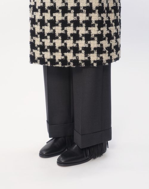 Valentino Garavani - Pat Buffalo Ankle Boot - Black - Man - Shelf - M Shoes - Boots