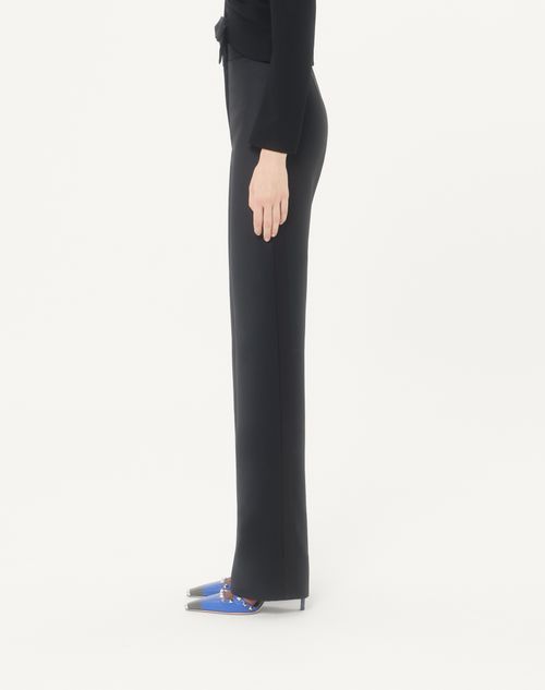 Valentino - Valentino Soft Sheen Wool Trousers - Black - Woman - Trousers And Shorts