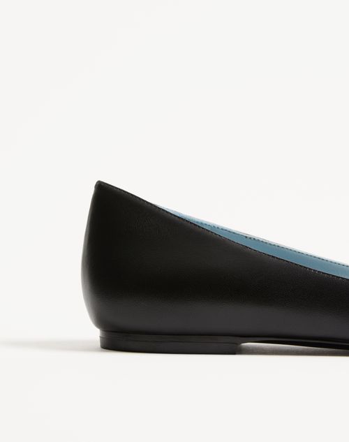 Valentino Garavani - Coeur Royal Kidskin Ballerina - Black - Woman - Ballerinas