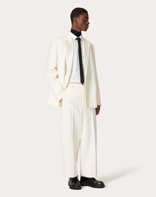 Valentino - Wool Trousers - Ivory - Man - Apparel