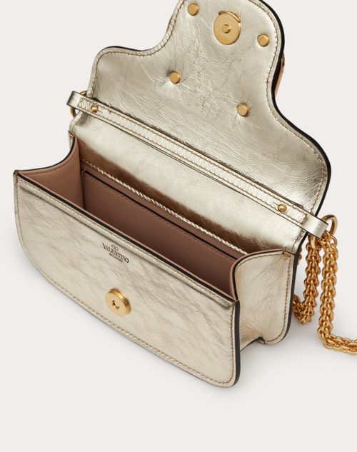 Valentino Garavani Women's Locò Embroidered Small Shoulder Bag - Metallic - Shoulder Bags