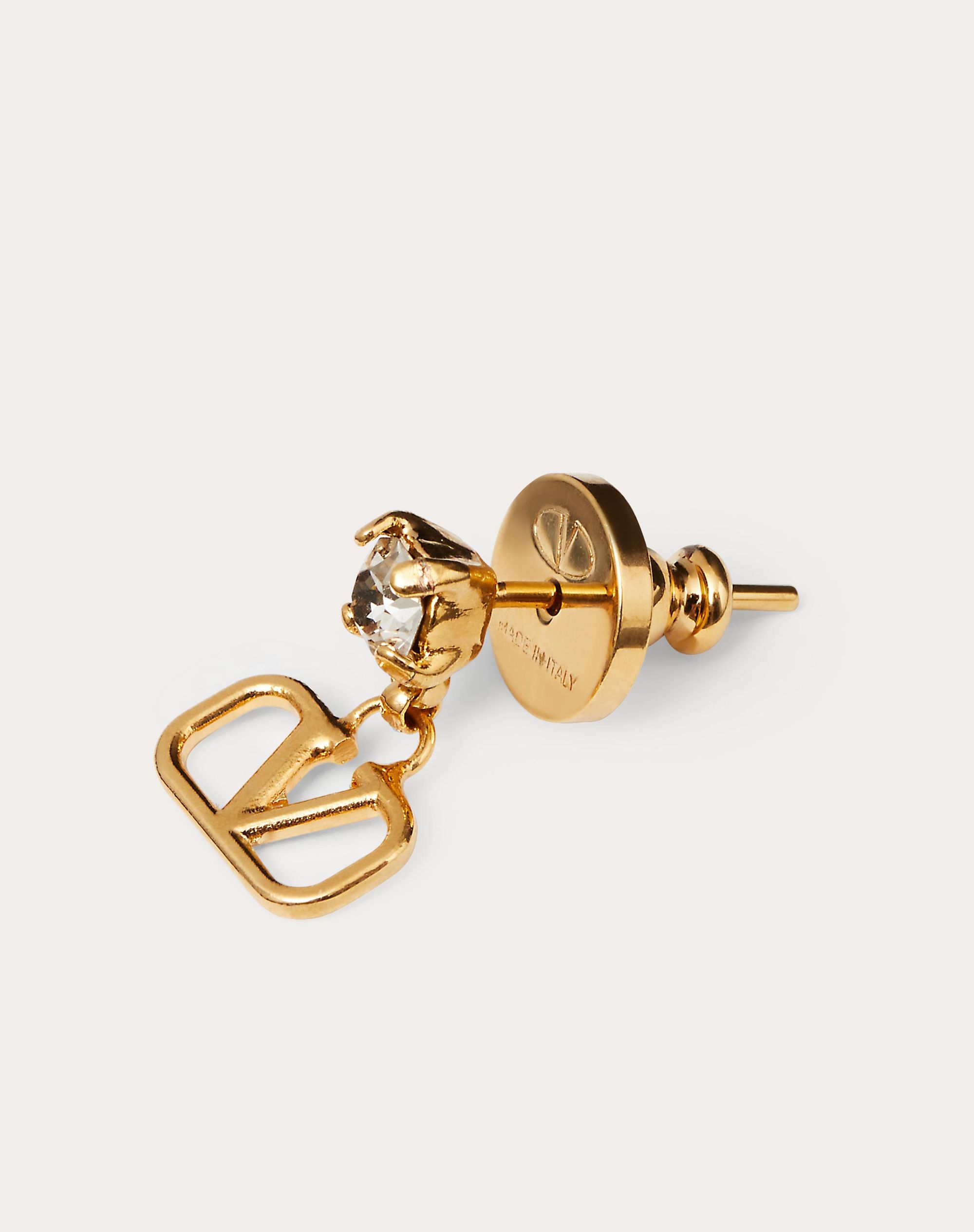 Vロゴ シグネチャー メタル X スワロフスキー®クリスタル ピアス for  