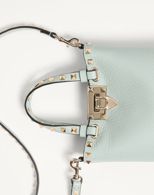 Valentino Garavani - ロックスタッズ グレインカーフスキン クロスボディポーチ - スカイグレー - ウィメンズ - トート