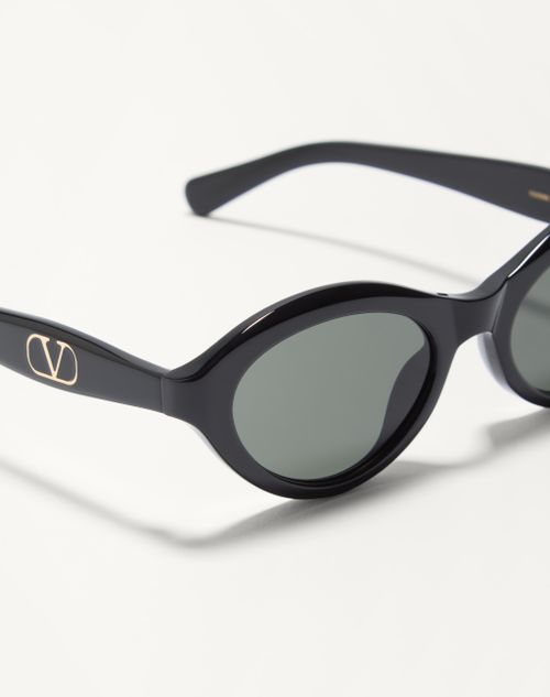 Valentino - Cat-eye Acetate Eyewear - Black/grey - Woman - Akony Eyewear - Accessories