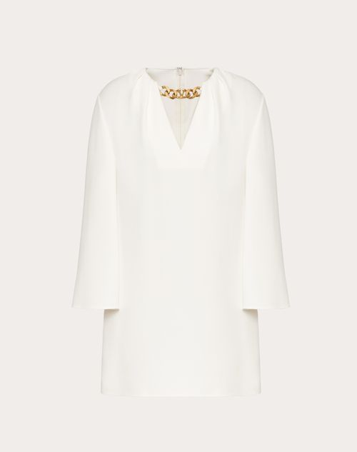 Valentino - Vlogo Chain Cady Couture Kaftan Dress - Ivory - Woman - Woman Ready To Wear Sale