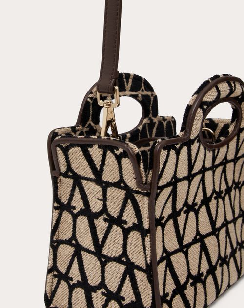 VALENTINO GARAVANI: bag in Toile Iconographe and leather - Beige
