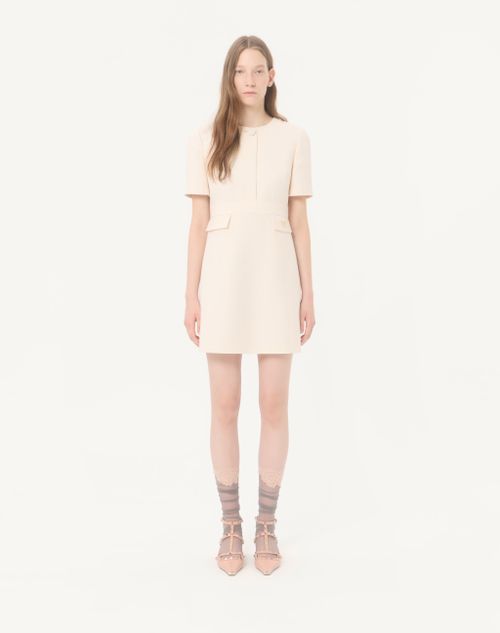 Valentino - Crepe Couture Short Dress - Vanilla - Woman - Dresses