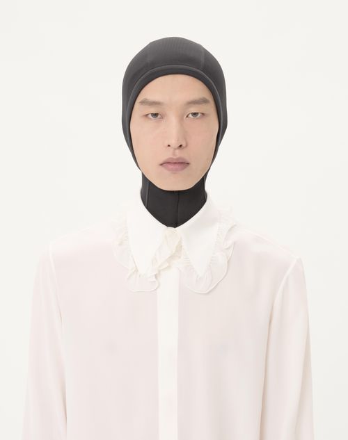 Valentino - Valentino Crepe De Chine Silk Shirt With Ruffles - Ivory - Man - Shirts