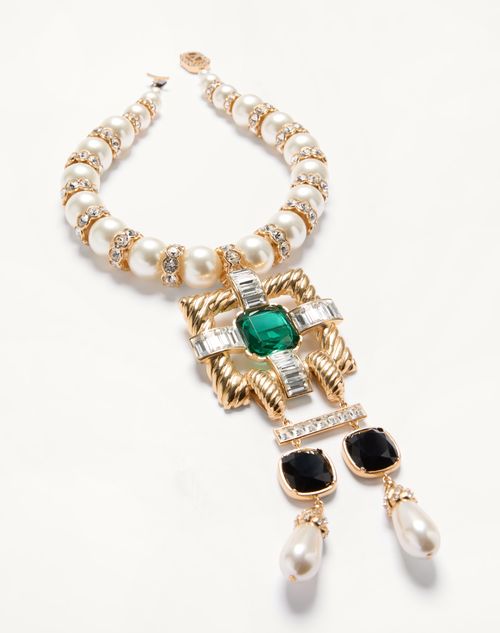 Valentino Garavani - Broche Hypergoutte De Metal Y Resina - Dorado/multicolor - Mujer - Bisutería