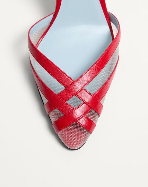 Impudance Slingback Pumps In Kidskin And Mesh 90mm for Woman Impudance Slingback Pumps In Kidskin And Mesh 90mm for Woman