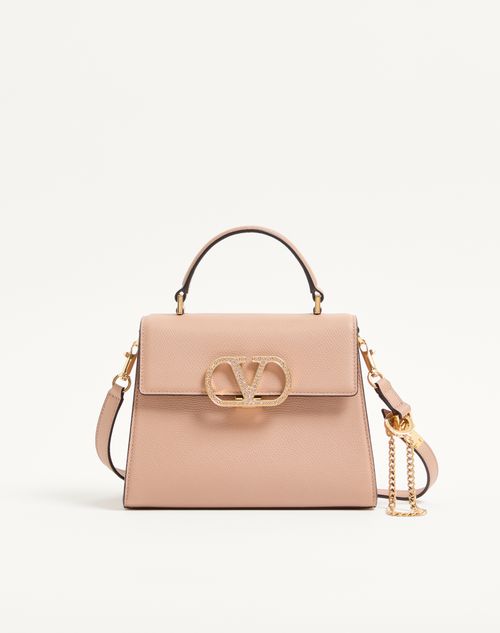 Valentino Garavani - Petit Sac À Main Vsling Avec Broderie Bijou - Rose Cannelle - Femme - Vlogo Signature