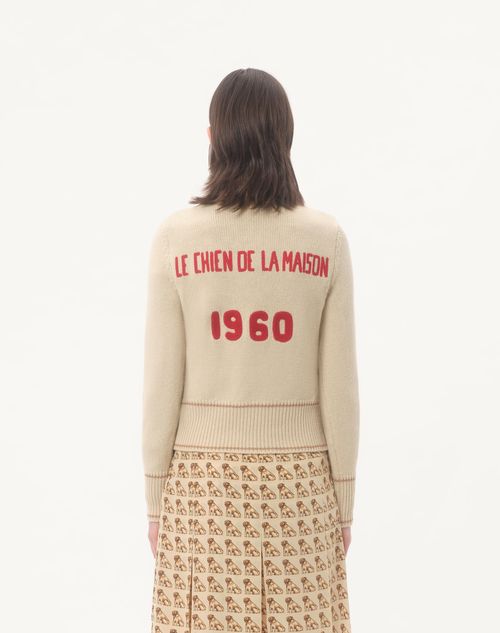 Le Chien De La Maison Embroidered Sweater for Woman in Birch