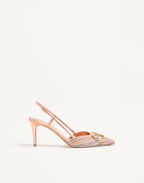 Valentino Garavani - Vロゴ シグネチャー メタリックコルネリーエンブロイダリー スリングバック パンプス 80mm - マルチカラー - ウィメンズ - パンプス & スリングバック