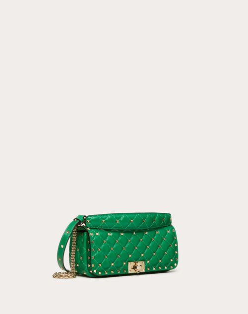 Valentino Green Smooth Leather Rockstud Mini Backpack Bag