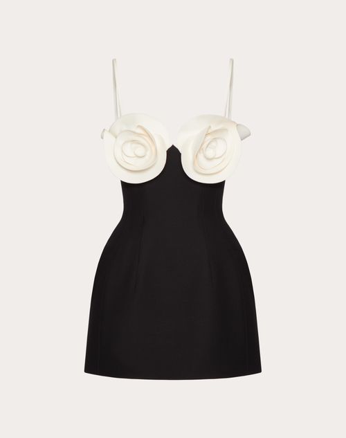 Valentino - Crepe Couture Short Dress - Black - Woman - Shelf - Pap - Rose
