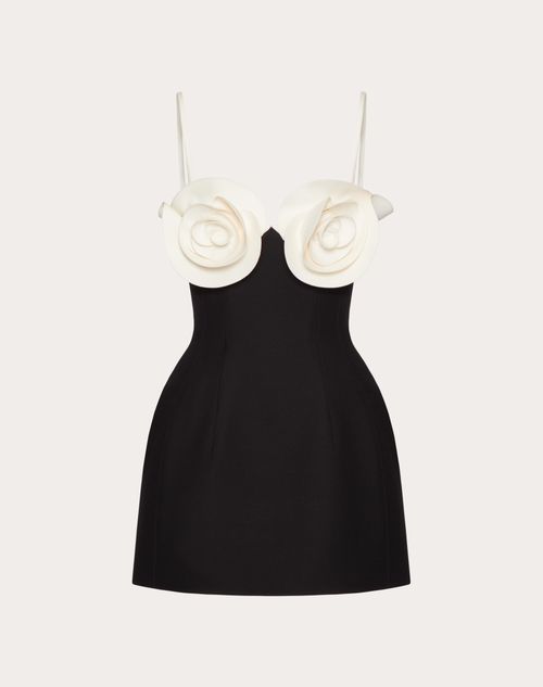 Valentino - Vestido Corto De Crepe Couture - Negro - Mujer - Vestidos