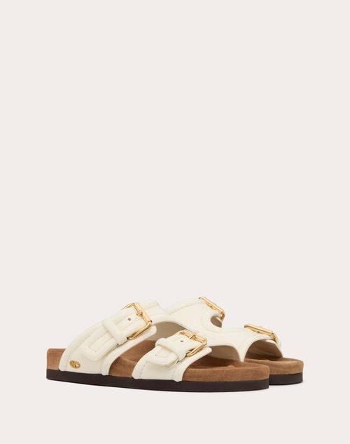 Valentino Garavani - Sandalo Slide Fussfriend In Vitello 30mm - Avorio - Donna - Shelf - W Shoes - Fussfriend