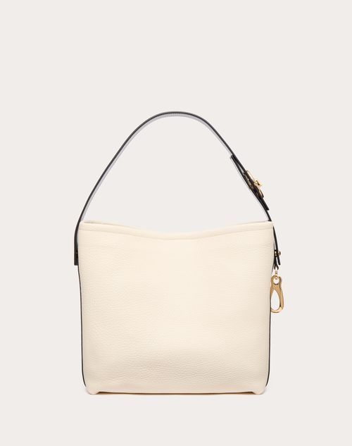 Valentino Garavani - Valentino Garavani Locker Shopping Bag In Nappa - Ivory - Woman - Woman View All
