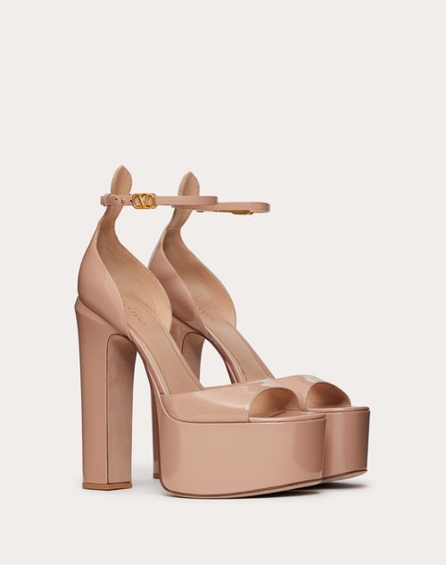 Valentino Garavani - Valentino Garavani Tan-go Patent Leather Platform Sandal 155mm - Rose Cannelle - Woman - Sandals