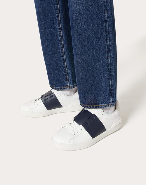 Open Skate Leather Sneakers in White - Valentino Garavani