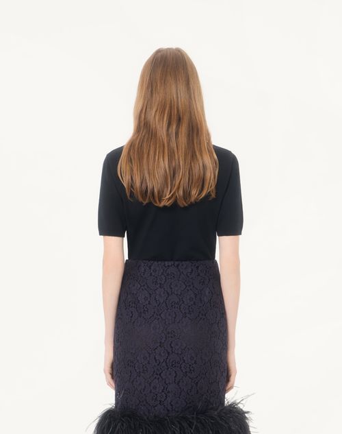 Valentino - Valentino Embroidered Wool Sweater - Black - Woman - Knitwear
