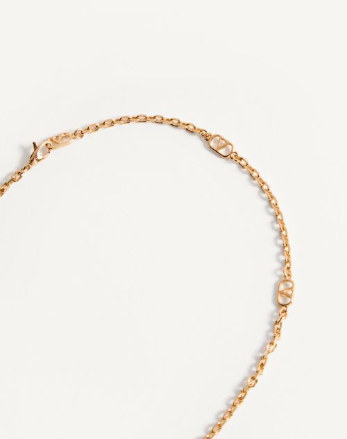 Valentino Garavani - Coeur Royal Necklace In Metal, Enamel And Swarovski® Crystals - Gold/black/crystal - Woman - Jewellery