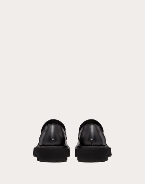 Valentino Garavani - Loafer In Toile Iconographe Technical Fabric And Calfskin - Black - Man - Winter Shop