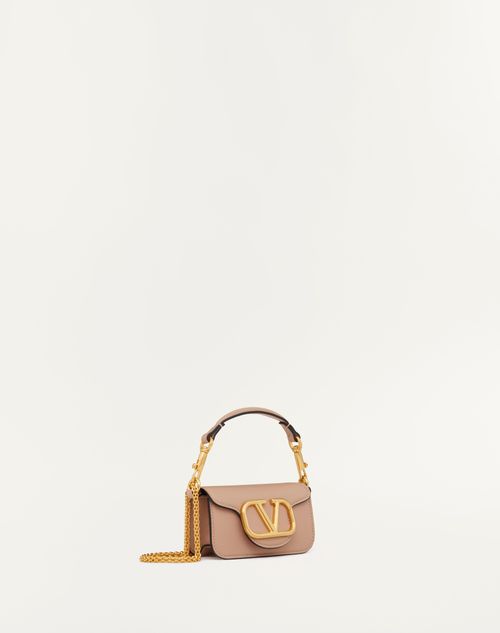 Micro Bag With Locò Chain In Metallic Calfskin for Woman in