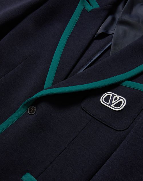 Single-breasted Jacket In Lana Stretch With Vlogo Signature