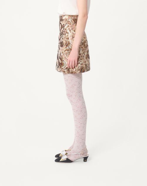 Apres L'hiver Matelasse' Rose Lurex Skirt for Woman in Latte Apres L'hiver Matelasse' Rose Lurex Skirt for Woman in Latte