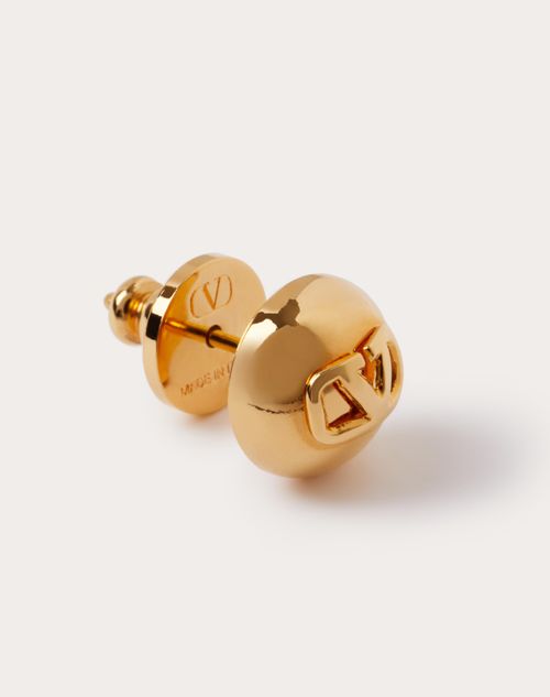 Valentino Garavani - Vlogo Signature Single Metal Earring - Gold - Man - Jewellery