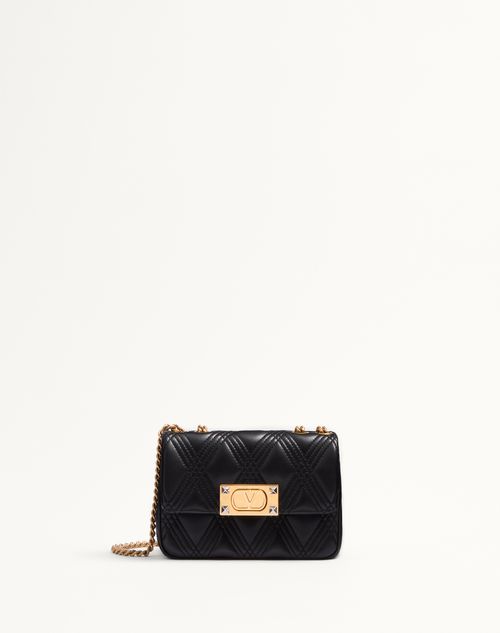 Valentino Garavani - Petit Sac Porté Épaule Valentino Garavani Quiltie 67 En Nappa Matelassé - Noir - Femme - Sacs Porté Épaule