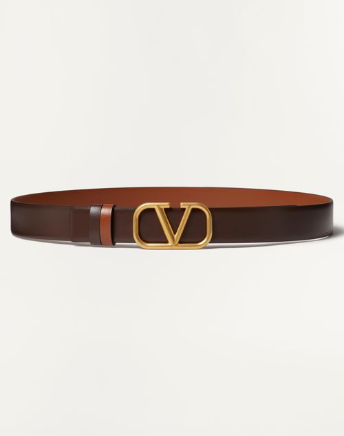 Valentino Garavani - Wendegürtel Vlogo Signature Aus Kalbsleder, 30 Mm - Fondant/leder - Mann - Gürtel