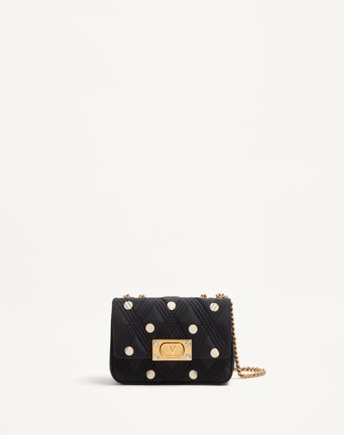 Valentino Garavani - Valentino Garavani Quiltie 67 Small Shoulder Bag In Plus De Pois Satin - Black/ivory - Woman - Woman Bags & Accessories Sale