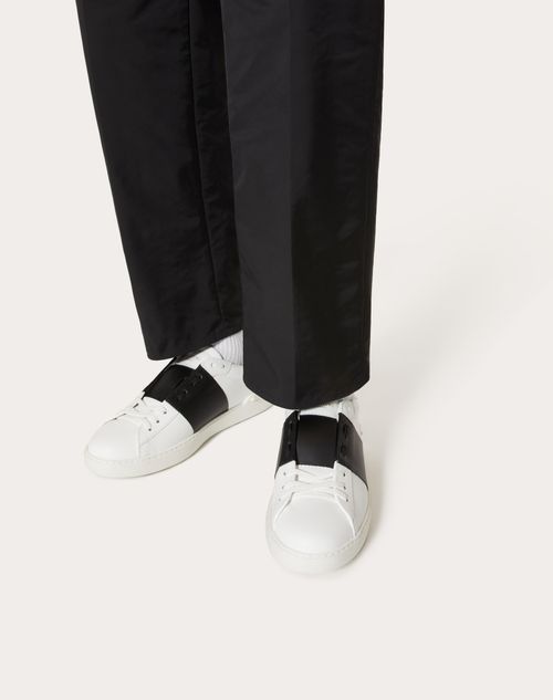 calfskin open sneaker