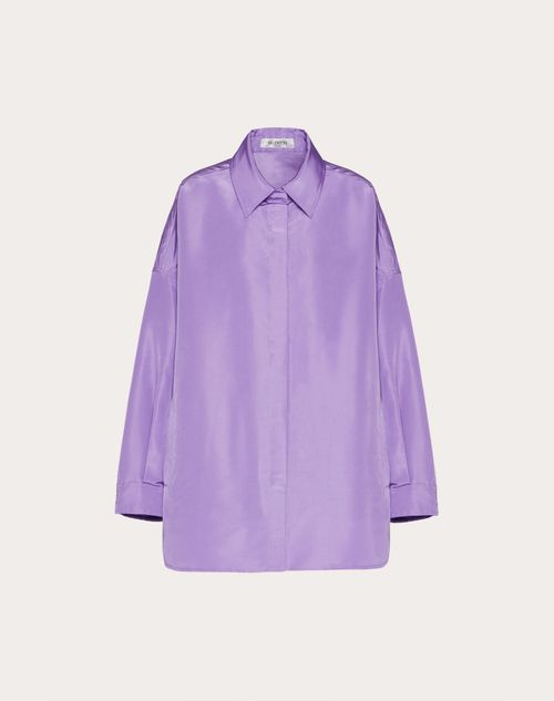 Valentino - Faille Pea Coat - Purple - Woman - Jackets And Blazers