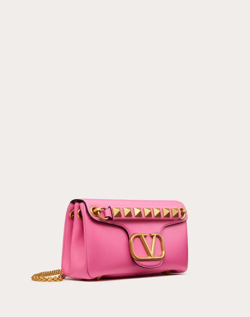 Valentino Garavani - Stud Sign Nappa Shoulder Bag - Pink - Woman - Shoulder Bags